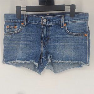Levi's Raw Hem Denim Shorts Size 26